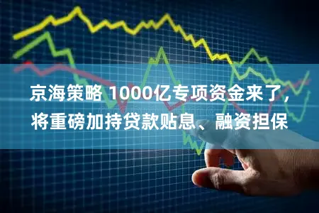 京海策略 1000亿专项资金来了，将重磅加持贷款贴息、融资担保