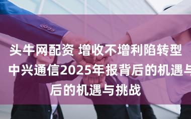 头牛网配资 增收不增利陷转型阵痛，中兴通信2025年报背后的机遇与挑战