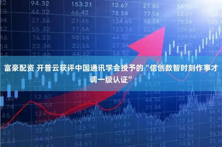 富豪配资 开普云获评中国通讯学会授予的“信创数智时刻作事才调一级认证”