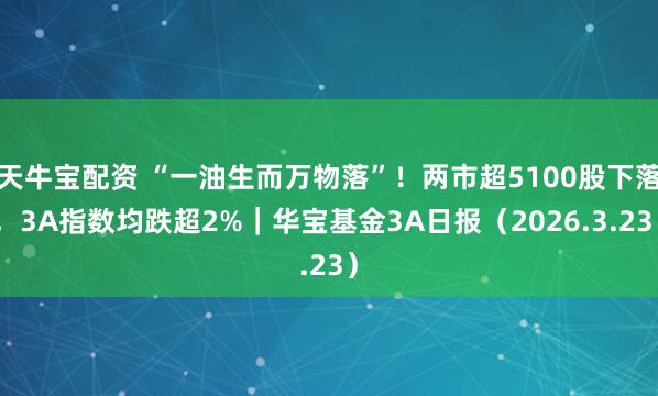 天牛宝配资 “一油生而万物落”！两市超5100股下落，3A指数均跌超2%｜华宝基金3A日报（2026.3.23）