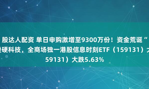 股达人配资 单日申购激增至9300万份！资金荒诞“扫货”港股硬科技，全商场独一港股信息时刻ETF（159131）大跌5.63%