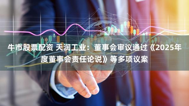 牛市股票配资 天润工业：董事会审议通过《2025年度董事会责任论说》等多项议案