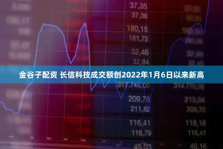 金谷子配资 长信科技成交额创2022年1月6日以来新高